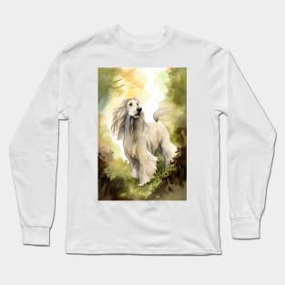 Afghan Hound Dog Portrait Long Sleeve T-Shirt